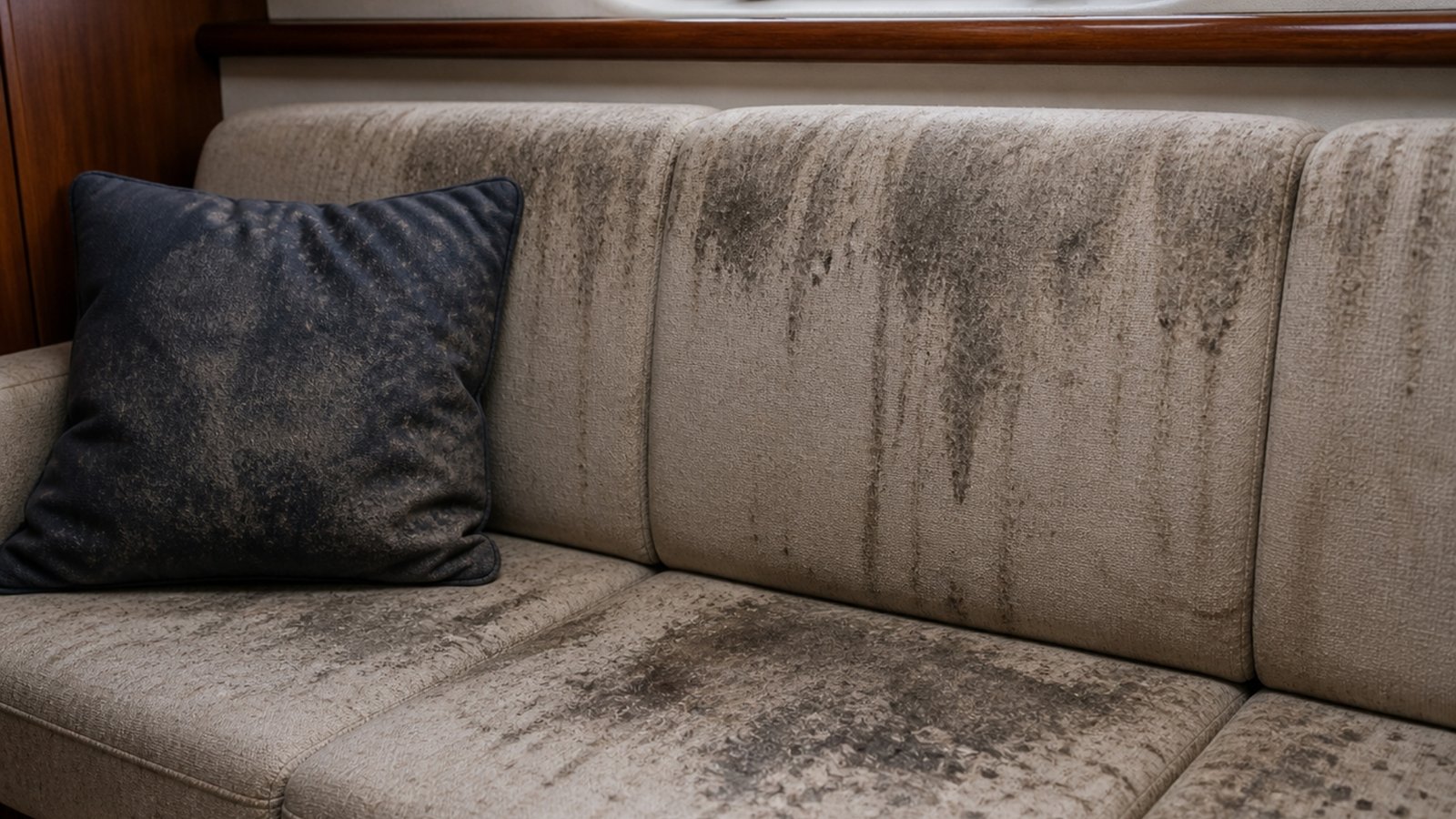 Humidity damage on yacht fabrics