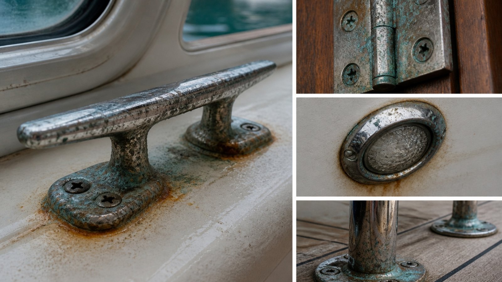 Internal yacht metal fittings corrosion